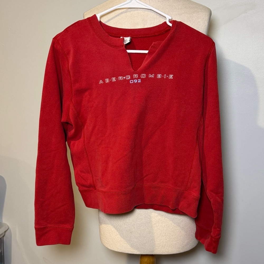 Vintage late 90s early Y2K Abercrombie & Fitch Vibrant Red Top